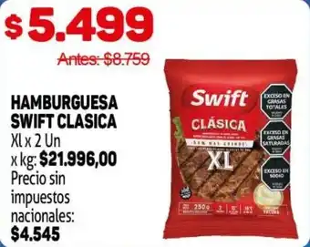 Swift hamburguesa clasica