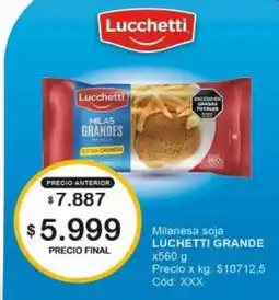Makro Lucchetti milanesa soja grande oferta