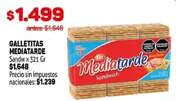 Makro Lia galletitas mediatarde sandwich oferta