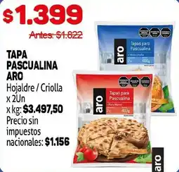 Makro Aro tapas para pascualina oferta