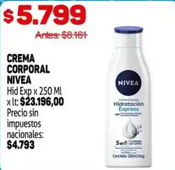 Makro Nivea crema corporal hidratacion express oferta