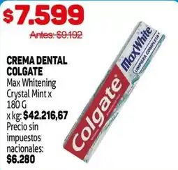 Makro Colgate crema dental max whitening crystal mint oferta