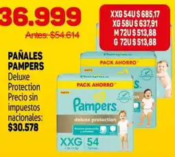 Makro Pampers pañales deluxe protection oferta
