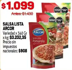 Makro Arcor salsa lista oferta