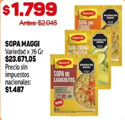 Makro Maggi sopa con fideos oferta