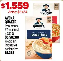 Makro Quaker avena instantanea / tradicional oferta