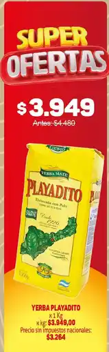 Makro Playadito yerba mate oferta