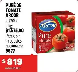 Makro Arcor puré de tomate oferta