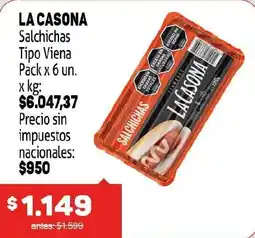 Makro La casona salchichas tipo viena oferta