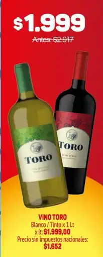 Makro Toro vino oferta