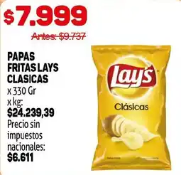 Makro Lays papas fritas clasicas oferta