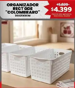 Makro Organizador rect gde colombraro oferta