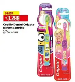 Makro Colgate cepillo dental minions, barbie oferta