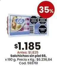 Coto 66 - salchichas sin piel oferta