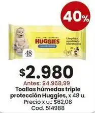 Coto Huggies - toallas húmedas triple protección oferta