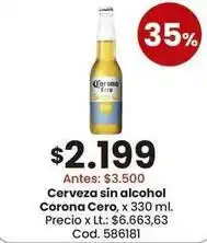 Coto Corona - cerveza sin alcohol cero, x 330 ml oferta