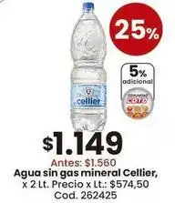 Coto Cellier - agua sin gas mineral, x 2 lt. cod. 262425 oferta