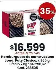 Coto Hamburguesa de carne vacuna cong oferta