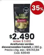 Coto Castell - aceitunas verdes descarozadas oferta