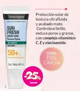 Farmacity Neutrogena sun fresh derm care textura fluida oferta