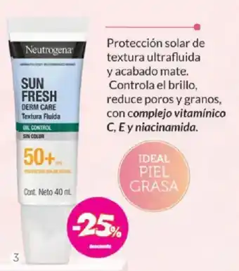 Neutrogena sun fresh derm care textura fluida