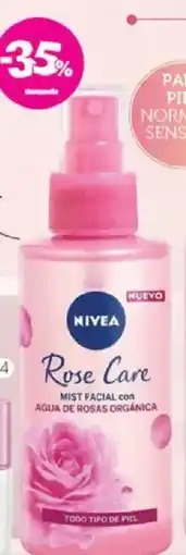 Farmacity Nivea rose care mist facial con agua de rosas orgánica oferta