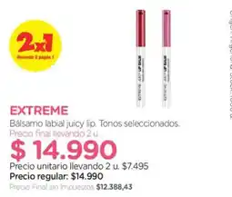 Farmacity Extreme bálsamo labial juicy lip oferta