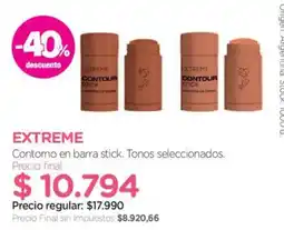 Farmacity Extreme contorno en barra stick oferta