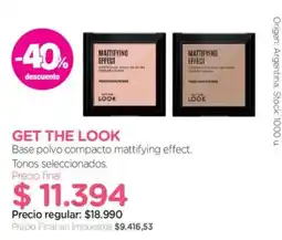 Farmacity Get the look base polvo compacto mattifying effect oferta