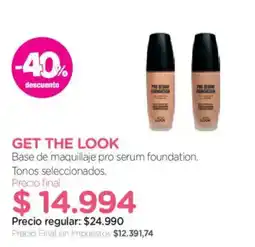 Farmacity Look base de maquillaje pro serum foundation oferta