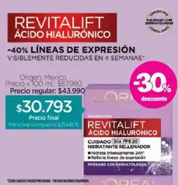 Farmacity L'oreal revitalift acido hialuronico oferta