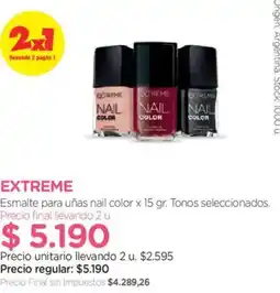 Farmacity Extreme esmalte para uñas nail color oferta