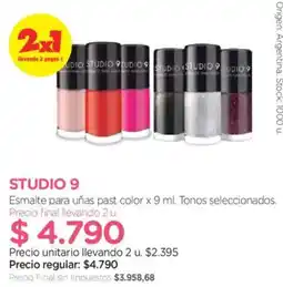 Farmacity Studio 9 esmalte para uñas past color oferta
