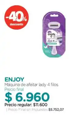 Farmacity Enjoy máquina de afeitar lady 4 filos oferta