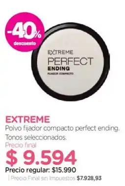 Farmacity Extreme polvo fijador compacto perfect ending oferta