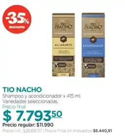 Farmacity Tio nacho shampoo y acondicionador oferta