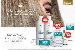 Farmacity Dove Reconstrucción + aminoácido oferta
