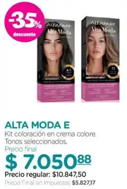 Farmacity Alta moda e kit coloración en crema colore oferta