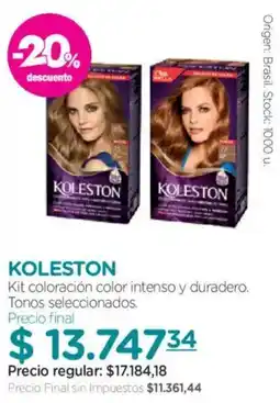 Farmacity Koleston kit coloración color intenso y duradero oferta