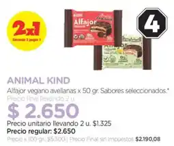 Farmacity Animal kind alfajor vegano avellanas oferta