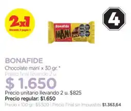Farmacity Bonafide chocolate maní oferta