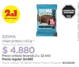 Farmacity Sigma alfajor proteico oferta