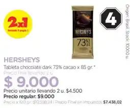 Farmacity Hershey's tableta chocolate dark 73% cacao oferta