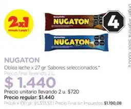 Farmacity Nugaton oblea leche oferta