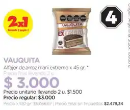 Farmacity Vauquita alfajor de arroz maní extremo oferta