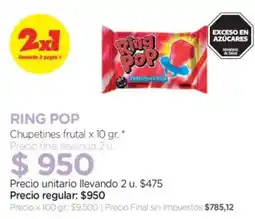 Farmacity Ring pop chupetines frutal oferta