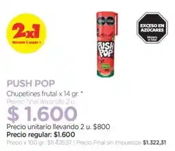 Farmacity Push pop chupetines frutal oferta