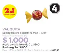 Farmacity Vauquita bombón relleno de pasta de maní oferta
