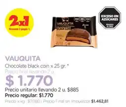 Farmacity Vauquita chocolate black coin oferta