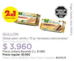 Farmacity Gullon obleas sabor vainilla oferta